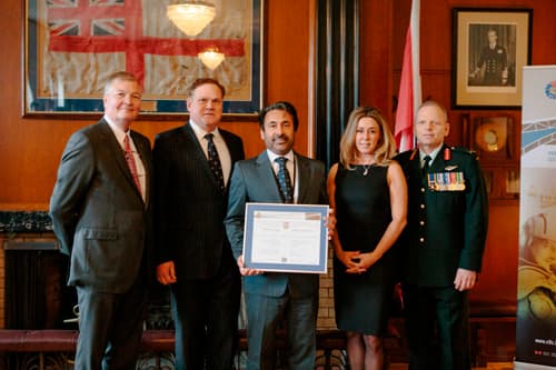 Canadian Armed Forces Employer Support Award - Milani Plumbing, Heating & Air Conditioning